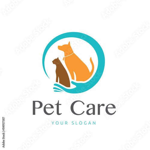 Pet care logo,Animal clinic icon, Animal hospital logo