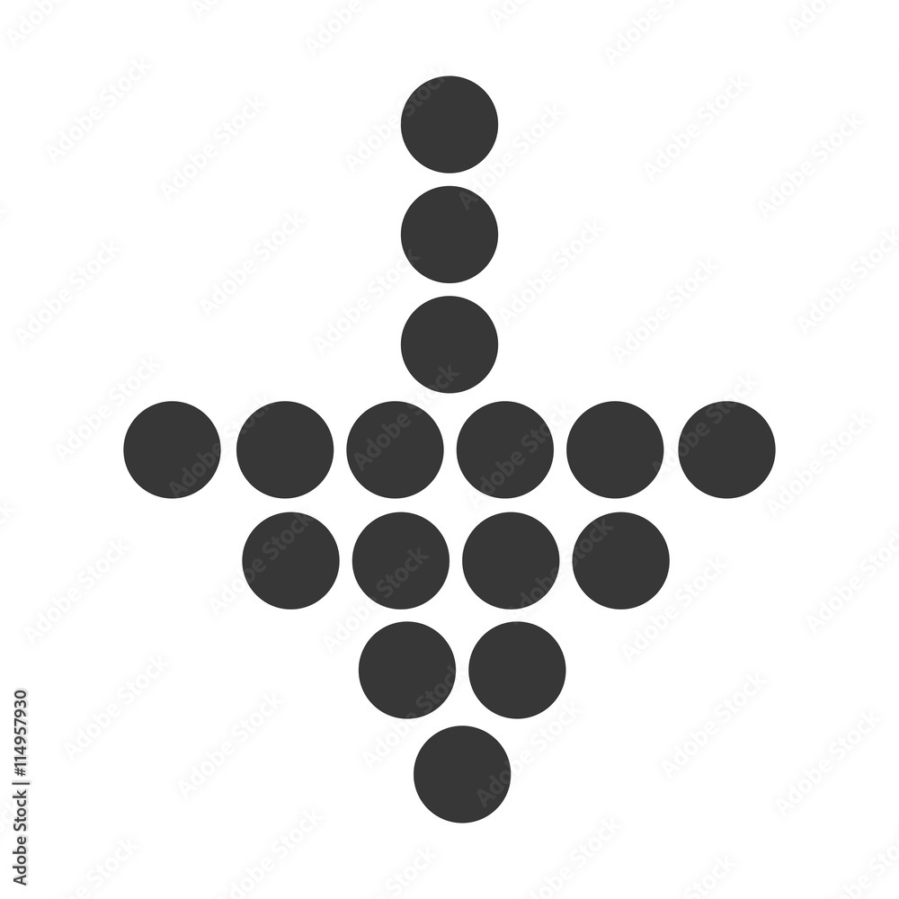 Arrow down with dots design in black and white colors, vector illustration eps10 Arrow down with dots design in black and white colors, vector illustration eps10