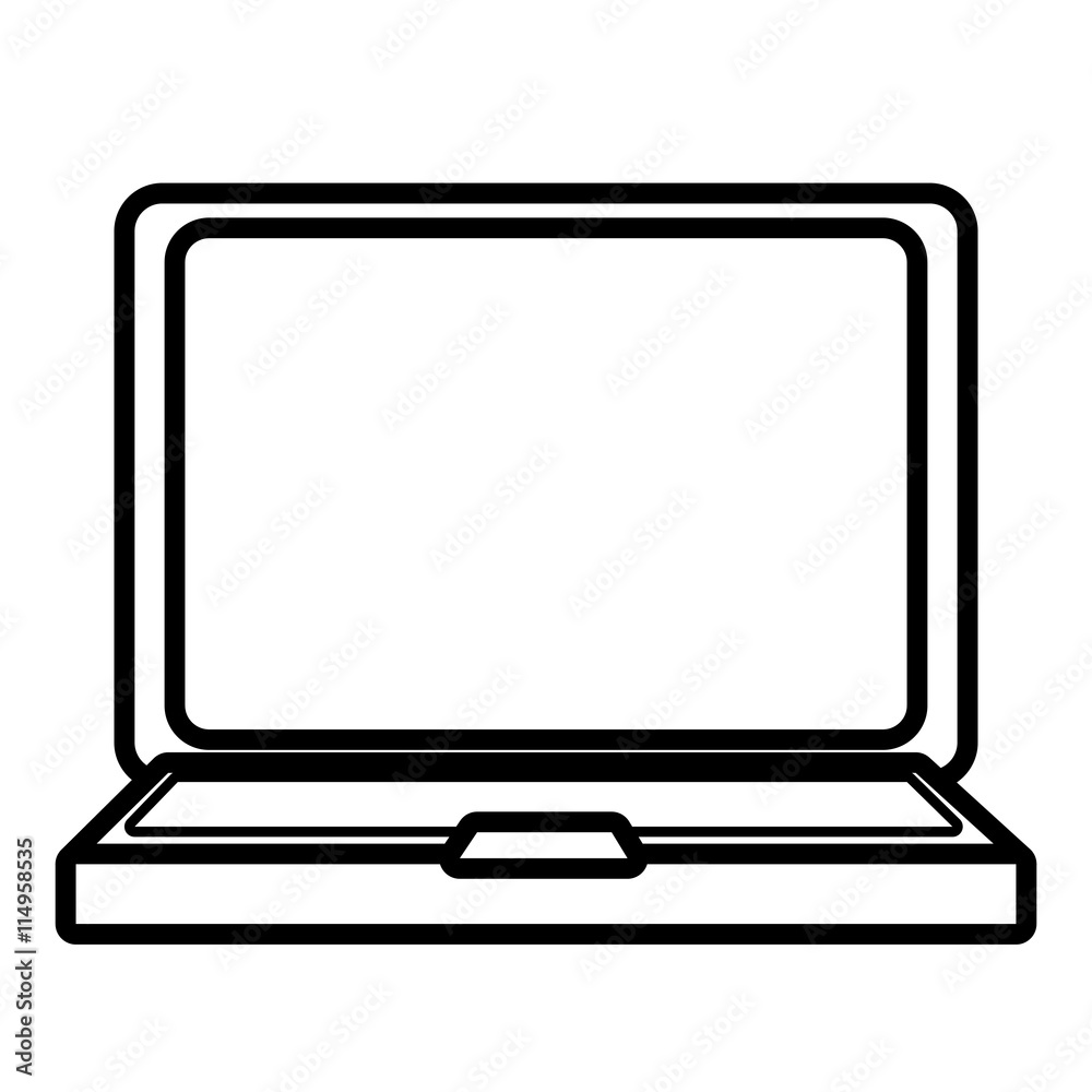 Personal computer laptop isolated on white background, vector illustration. Personal computer laptop isolated on white background, vector illustration.