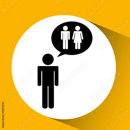 person in the square button isolated icon design