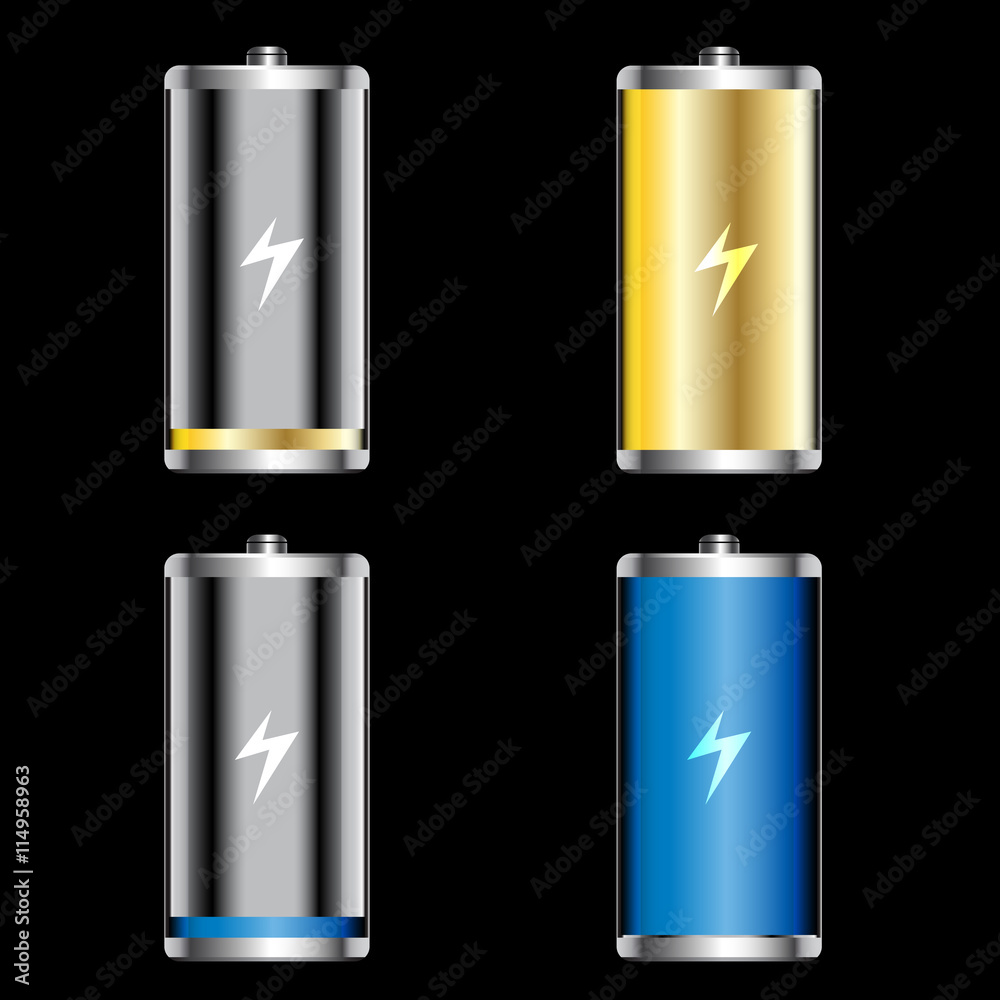 icon battery low and full icon battery low and full
