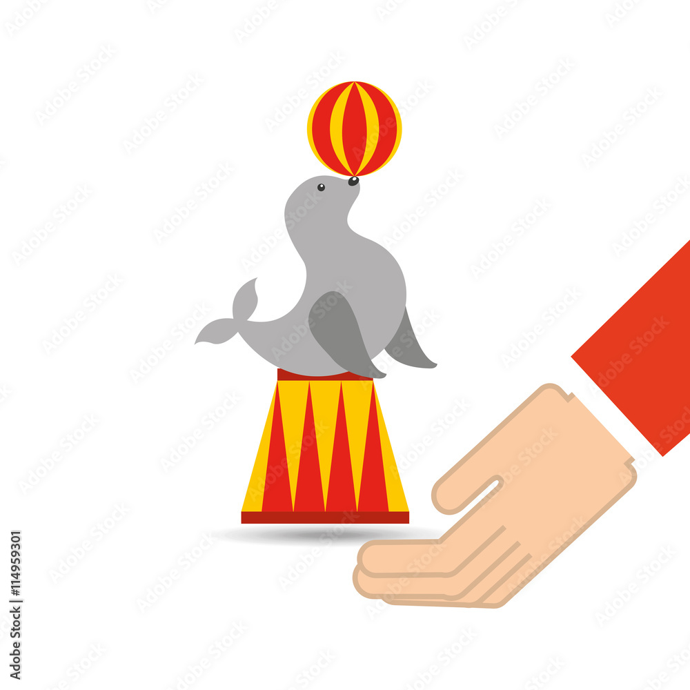 circus animal isolated icon design