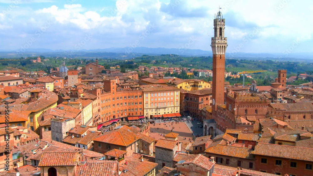 Historic center of Siena.