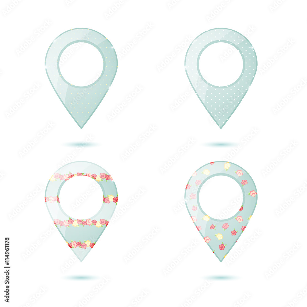 Map vector icons set Map vector icons set