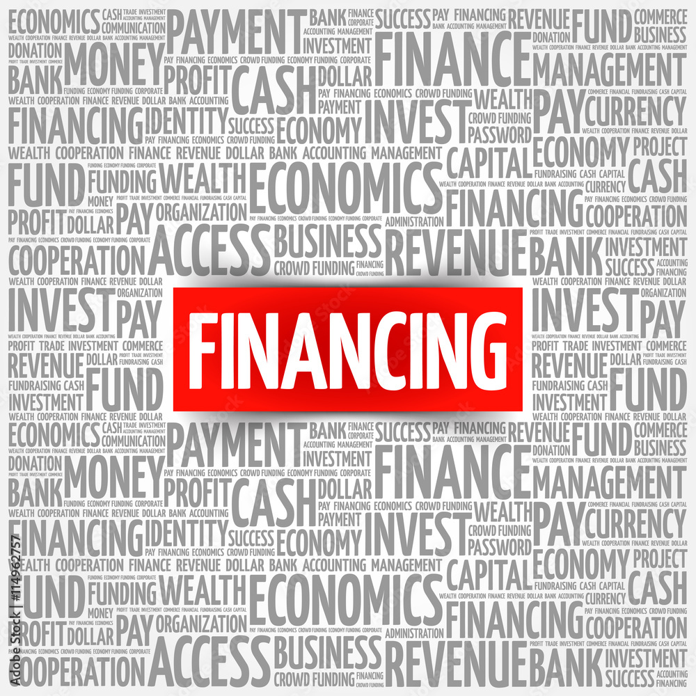 FINANCING word cloud collage, business concept background FINANCING word cloud collage, business concept background