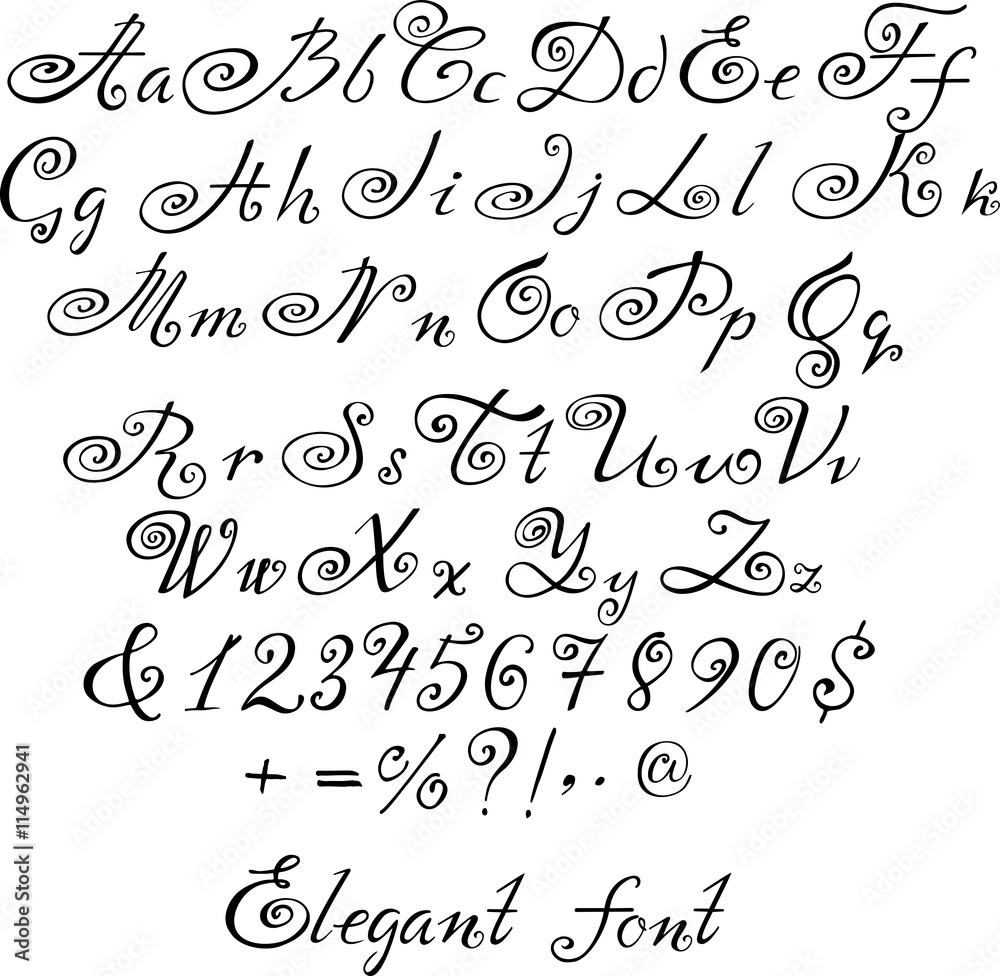 Elegant handmade alphabet Elegant handmade alphabet