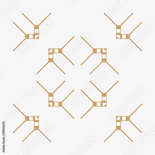 The symbol and runes for background. Symbol for design tile, wallpaper, textiles and more. Golden color of the symbol.