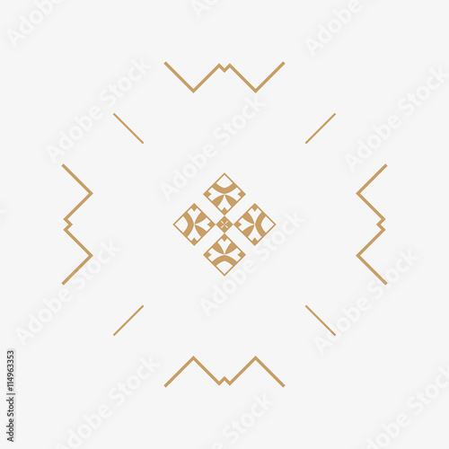 The symbol and runes for background. Symbol for design tile, wallpaper, textiles and more. Golden color of the symbol.