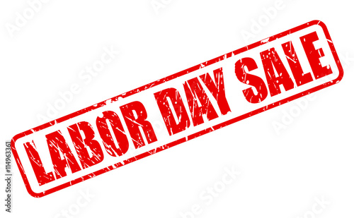 LABOR DAY SALE RED STAMP TEXT