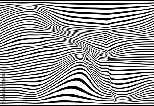 Striped abstract background. black and white zebra print. Vector illustration. eps10 © skrotov