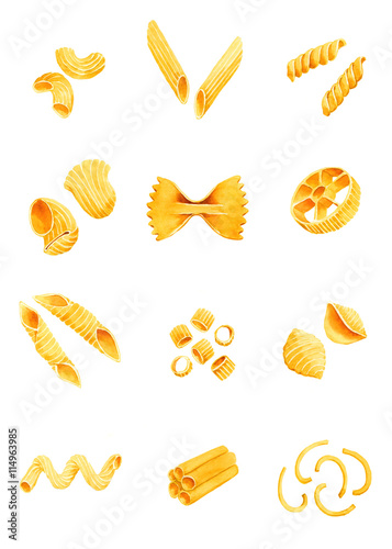Varieties of pasta photo