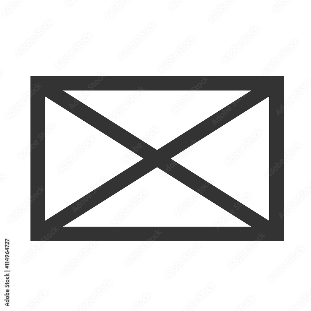 Envelope icon. Envelope simple logo isolated on a white background. Vector illustration.