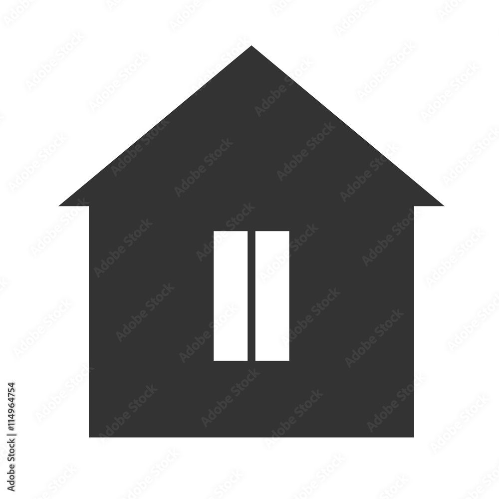 Home icon. House flat logo with pause symbol. Home icon. House flat logo with pause symbol.