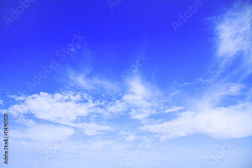 Fototapeta Naklejka Na Ścianę i Meble -  Blue sky with cloud closeup