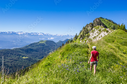 Montée aux Rochers de la Bade, Bauges