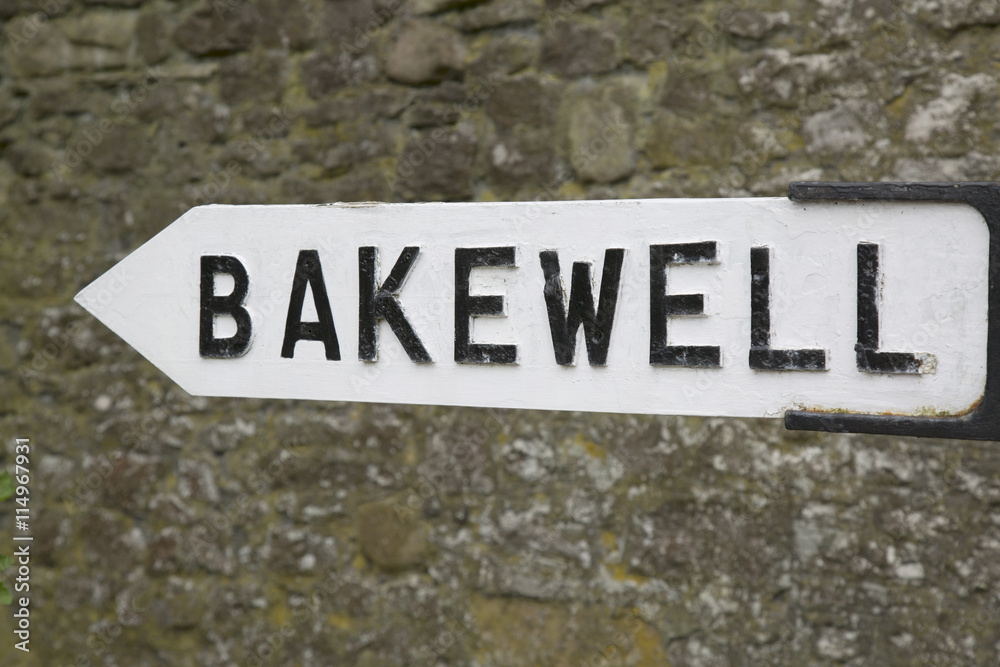 Street Sign in Bakewell; Peak District; England