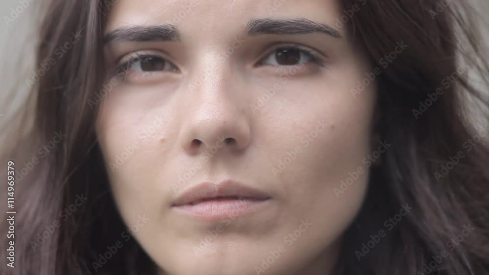 Close-Up Portrait of a Beautiful Brunette Girl Close-Up Portrait of a Beautiful Brunette Girl