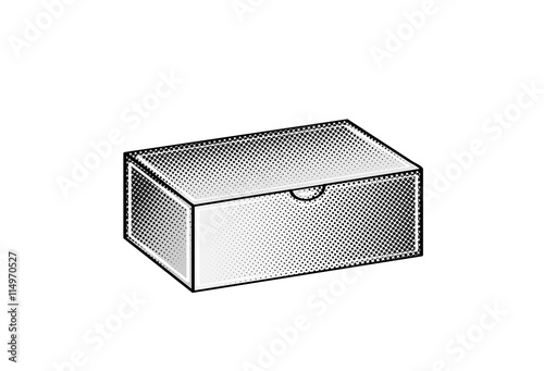 closed white blank box