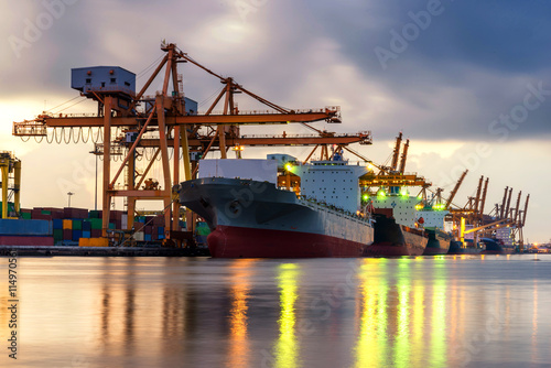Industrial Port in morning