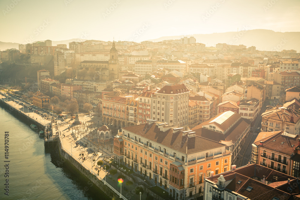 Portugalete, Spain, view from the suspension bridge