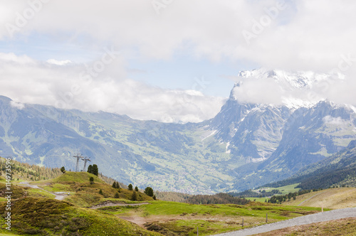 Grindelwald, Alpen, Berner Oberland, Kleine Scheidegg, Wetterhorn, Grosse Scheidegg, Bergdorf, Wanderweg, Sommer, Schweiz