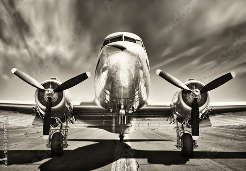 Fotografie, Tablou vintage airplane