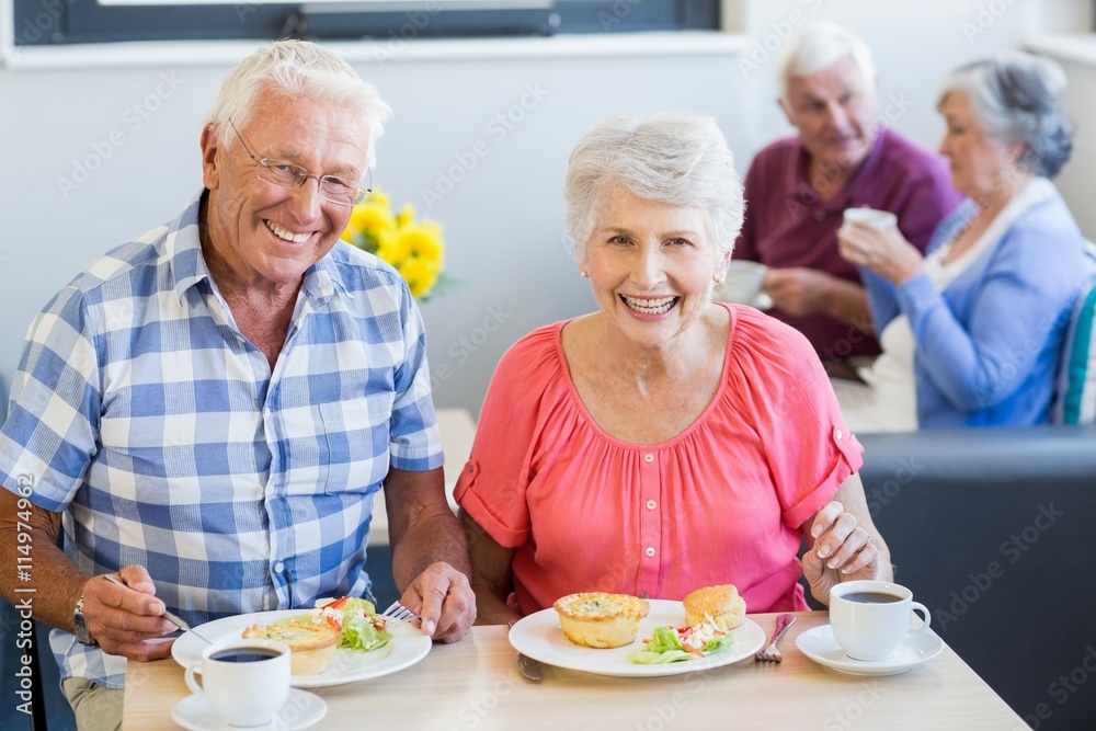 Senior couple having lunch together Senior couple having lunch together