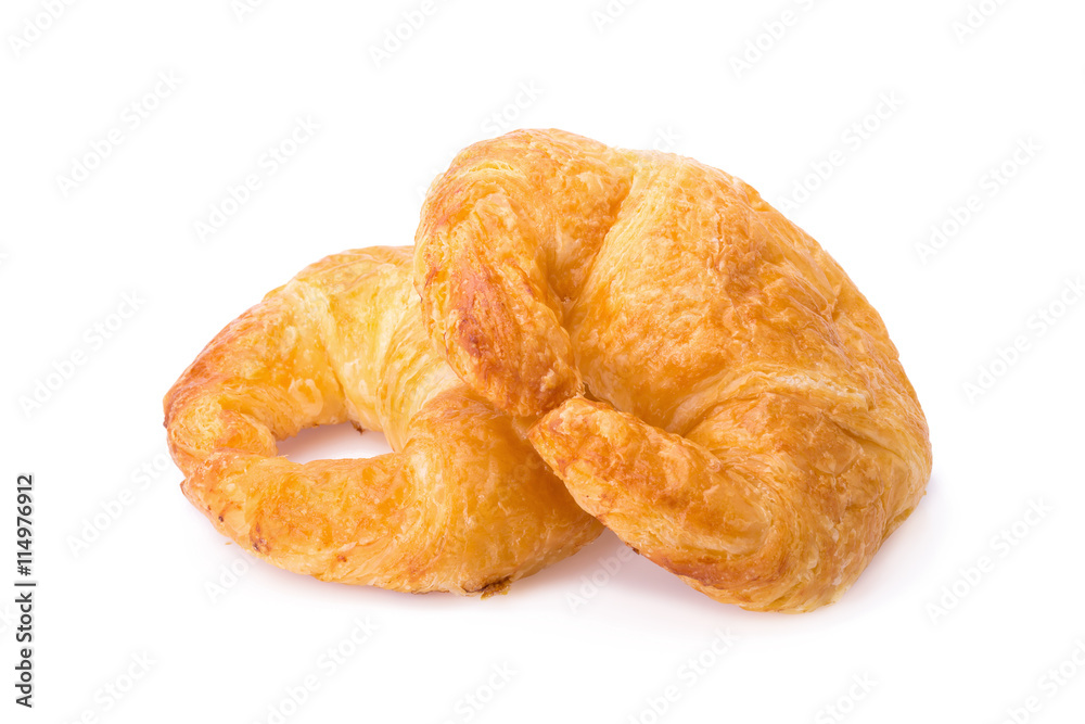 Fresh croissants on white background Fresh croissants on white background