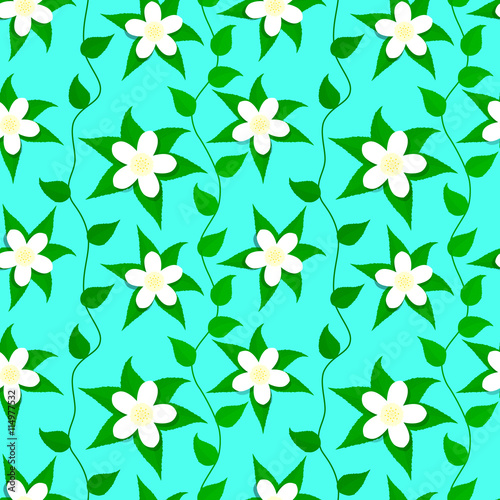 Jasmine flowers seamless pa...