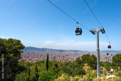 Cableway to Montjuic - Barcelona Spain
