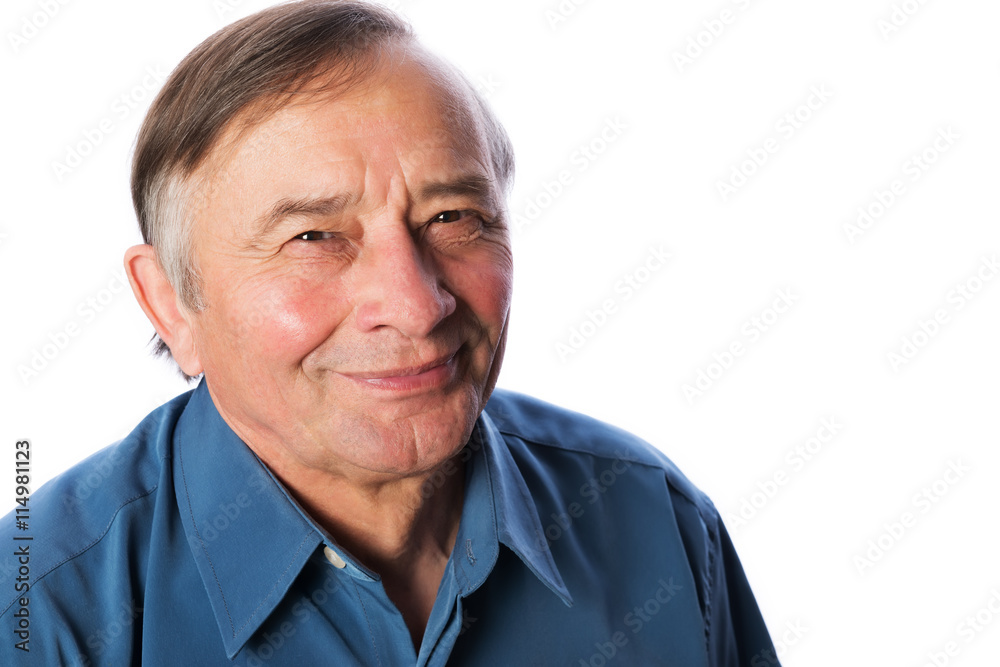 Portrait of senior man isolated on white Portrait of senior man isolated on white