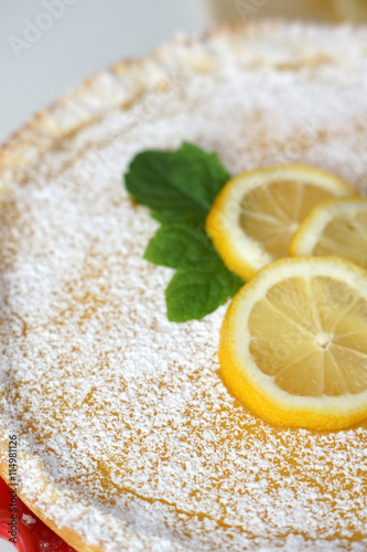 Torta al limone e menta