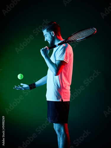 Fotografie, Obraz Tenista muž izolovaných