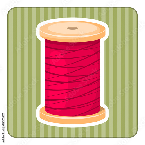 Reel with thread, vector illustration