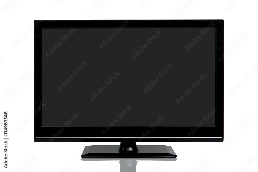 Monitor con schermo nero su fondo bianco