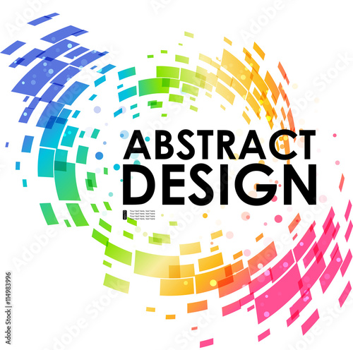 Abstract geometric colorful circular background