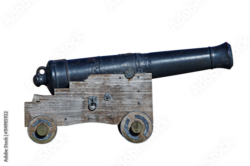 Vecchio cannone su ruote photo