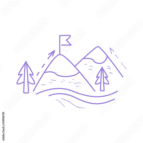 Mountain Hiking Simple Map