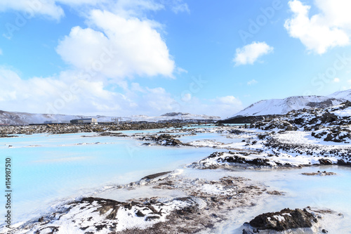 Blue Lagoon waters in the lava