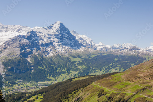 Grindelwald  Schweizer Berge  Alpen  Eiger  Eigernordwand  Kleine Scheidegg  Berner Oberland  First  Wanderweg  Sommer  Schweiz