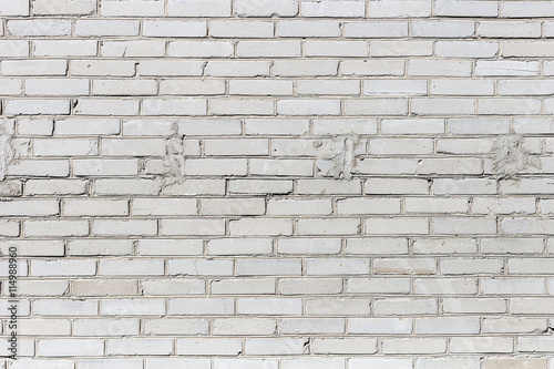 Background texture of a old white brick wall