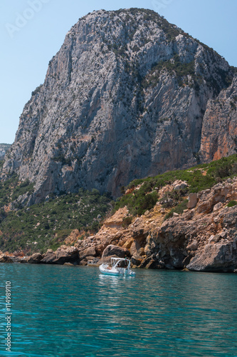 Sardinia Coastline: Majestic Rock near Sea, Italy