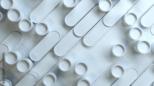 abstract 3d background made of oblong geometry