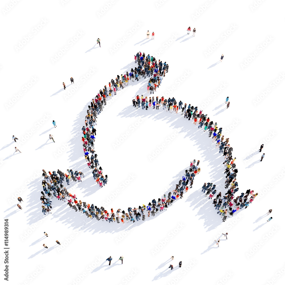 people arrow recycling 3d people arrow recycling 3d