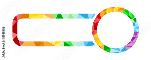 Vector rainbow web button