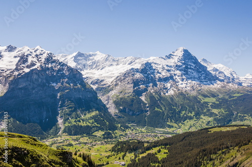 Grindelwald, Berner Oberland, Alpen, Eiger, Eigernordwand, Schreckhorn, Bergtal, First, Wanderweg, Wanderferien, Sommer, Schweiz