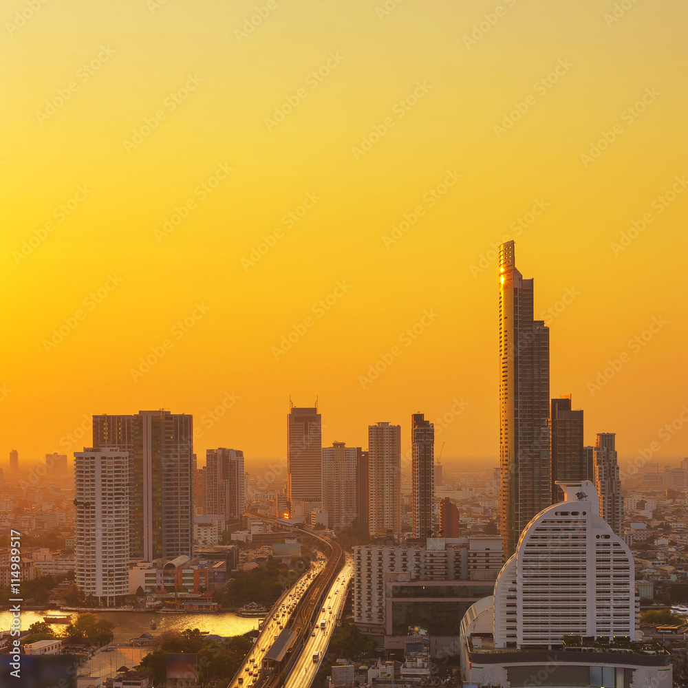 Fototapeta premium Bangkok city view