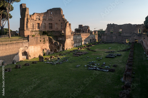 Blick in das Gartenstadion Hippodrom - Palatin in Rom