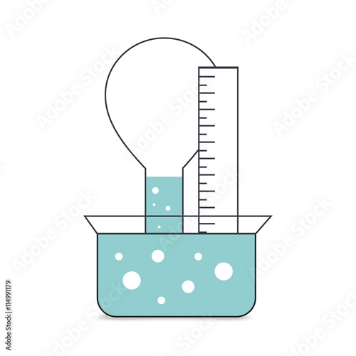 Thermoscope vector illustration. A thermoscope is a device that shows changes in temperature. A typical design is a tube in which a liquid rises and falls as the temperature changes.
