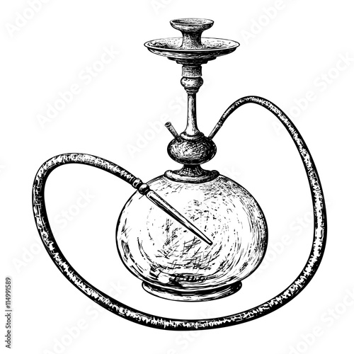 hookah vector silhouettes.vector drawing